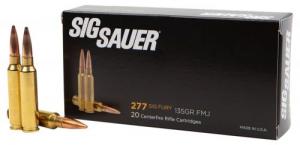 Sig Sauer Elite Ball 277 Sig Fury 135 gr Full Metal Jacket (FMJ) 20 Bx/ 10 Cs - E277SFB13520 Sig Sauer Elite Ball 277 Sig Fury 135 gr Full Metal Jacket (FMJ) 20 Bx/ 10 Cs - E277SFB13520