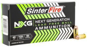 SinterFire Inc SF40125NXG Next Generation (NXG) 40 S&W 125 gr Lead Free Ball 50 Bx/20 Cs