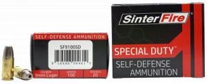 SinterFire Inc SF9100SD Special Duty (SD) 9mm Luger 100 gr Lead Free Frangible Hollow Point 20 Bx/10 Cs - 1161 SinterFire Inc SF9100SD Special Duty (SD) 9mm Luger 100 gr Lead Free Frangible Hollow Point 20 Bx/10 Cs - 1161