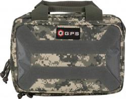 G*Outdoors Pistol Case Black 600D Polyester with Mag Storage, Lockable Zippers & Cushioned Compartment Holds 1 Hand