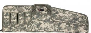 G*Outdoors Single Rifle Case A-TACS AU 600D Polyester with Mag Pouch, Lockable Zippers & Fleece-Lining 42" L x 13" - GPS-SRC42-ACU