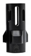 Angstadt Arms Flash Hider Black Hardcoat Anodized Steel with 1/2"-36 tpi Threads 1.42" OAL for 9mm Luger - AA093LHB36