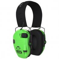 Walker's Razor Slim Electronic Muff Polymer 23 dB Over the Head Hi-Viz Green Ear Cups with Black Headband Adult - GWP-RSEM-HVG Walker's Razor Slim Electronic Muff Polymer 23 dB Over the Head Hi-Viz Green Ear Cups with Black Headband Adult - GWP-RSEM-HVG