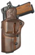 Tagua TX Lock Retention System Dark Tan Leather OWB Fits Glock 43/48 Walther P22 3.40" Ambidextrous Hand Features Optics Ready - TX-LOCK-R-OWB-357