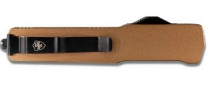 Templar Knife Premium Lightweight 3.55" OTF Tanto Plain Black Oxide Stonewashed Powdered D2 Steel Blade/Bronze Anodized - LAAB221