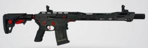 Typhoon Defense F12 Sport Puma, 12 GA Semi-Auto Black with Red Accents - F120104S
