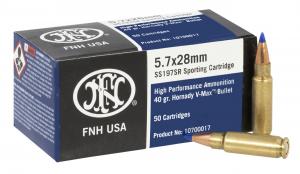FN 10700017 High Performance 5.7x28mm 40 gr Hornady V-Max (VMX) 50 Per Box/40 Cs - 409 FN 10700017 High Performance 5.7x28mm 40 gr Hornady V-Max (VMX) 50 Per Box/40 Cs - 409