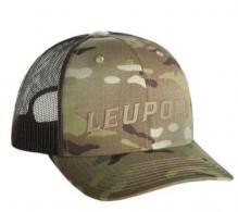 Leupold Icon Trucker Hat Mossy Oak/Khaki Adjustable Snapback OSFA Semi-Structured - 182542