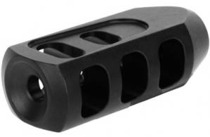 TacFire Tanker Muzzle Brake Black Oxide Steel with 5/8"-24 tpi Threads 2.76" OAL 1.37" Diameter for 308 Win - MZ1009-3B-N