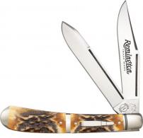 Remington Accessories Guide Trapper Folding Stainless Steel Blade Brown/White/Silver w/Remington Shield Stag Bone/Nickle H - 15652