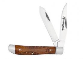Remington Accessories Woodland Trapper Folding Stainless Steel Blade Brown w/Remington Logo Wood Handle - 15658