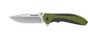 Remington Accessories Sportsman Folding 8Cr13MoV SS Blade Black/Tan GRN Handle Includes Pocket Clip - 15669