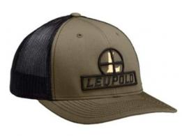 Leupold Reticle Trucker Hat Mossy Oak/Terra/Khaki Adjustable Snapback OSFA Semi-Structured