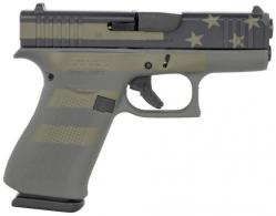 Glock G43X Subcompact 9mm Caliber with 3.41" Barrel, 10+1 Capacity, Overall Operator Flag Cerakote, Serrat - PX4350204OP