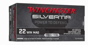 Winchester Ammo Silvertip 22 Mag 40 gr Silvertip Hollow Point 50 Bx/ 20 Cs - W22MST Winchester Ammo Silvertip 22 Mag 40 gr Silvertip Hollow Point 50 Bx/ 20 Cs - W22MST