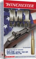 Winchester M1 Garand Rifle Ammunition .30-06 Sprg 150 gr. FMJ 2740 FPS 20/ct - WIN3006M2 Winchester M1 Garand Rifle Ammunition .30-06 Sprg 150 gr. FMJ 2740 FPS 20/ct - WIN3006M2