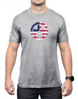 Magpul Independence Icon T-Shirt Athletic Gray Heather Short Sleeve Medium - MAG1281030M