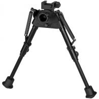 Harris Bipods SB RP Made of Steel/Aluminum with Black Anodized Finish, 6-9" Vertical Adjustment, Rubber Feet, Picatinny Ra