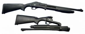 Axor Folding 12 GA with 18.50" Barrel, 3" Chamber, 4+1 Capacity, Overall Black, Folding Rec, Fixed Stock Right Hand I