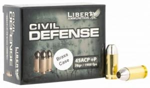 Liberty Ammunition LACD45013BC Civil Defense 45 ACP +P 78 gr 1900 fps Lead-Free Fragmenting Hollow Point (LFFHP) Brass Case 20 B - 724 Liberty Ammunition LACD45013BC Civil Defense 45 ACP +P 78 gr 1900 fps Lead-Free Fragmenting Hollow Point (LFFHP) Brass Case 20 B - 724