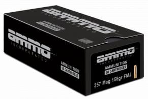 Ammo Inc 357158FMJA50 Signature 357 Mag 158 gr Full Metal Jacket (FMJ) 50 Per Box/20 Cs - 1152