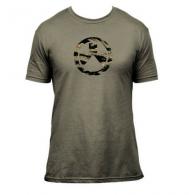 Magpul MAG1292-317-S Tiger Stripe Icon Olive Drab Heather Cotton/Polyester Short Sleeve Small - 950