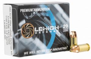 Lehigh Defense LA38068XD Xtreme Defense 380 ACP 65 gr Lehigh Defense XD FMT 20 Per Box/10 Cs - 437