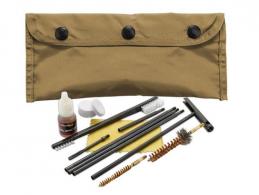 KleenBore POU302T Modular Cleaning Kit Coyote Tan Multi-Caliber Handgun/Rifle Bronze/Nylon Bristles Nylon Case - 114