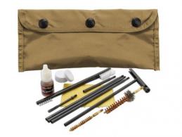 KleenBore POU302T Modular Cleaning Kit Coyote Tan Multi-Caliber Handgun/Rifle Bronze/Nylon Bristles Nylon Case - 114