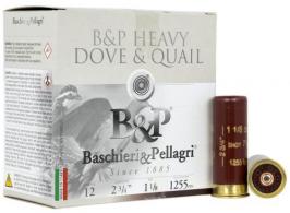 B&P Dove & Quail  12 ga Ammo  2 3/4"  1-1/8oz #8 shot 1255fps 25rd box - 12B18D8