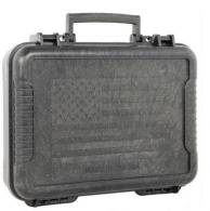 Outdoor Connection Molded Pistol Case Black Polypropylene US Flag Design & Egg Crate Foam, Fold Away Handle, Padlock Tabs, - 10017 Outdoor Connection Molded Pistol Case Black Polypropylene US Flag Design & Egg Crate Foam, Fold Away Handle, Padlock Tabs, - 10017