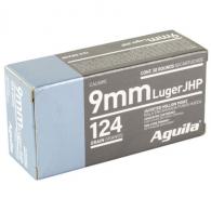 Aguila Handgun Ammunition 9mm Luger 124 gr JHP 1130 fps 50/ct - 1E092125