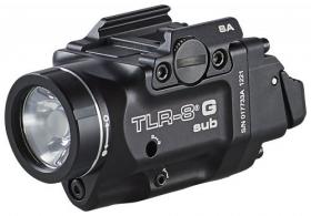Streamlight 69439 TLR-8 Sub w/Laser Green Laser 500 Lumens 640-660nM Wavelength, Black 141 Meters Beam Distance - 78