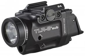 Streamlight 69419 TLR-8 Sub w/Laser Red Laser 500 Lumens 640-660nM Wavelength, Black 141 Meters Beam Distance - TLR8 Streamlight 69419 TLR-8 Sub w/Laser Red Laser 500 Lumens 640-660nM Wavelength, Black 141 Meters Beam Distance - TLR8