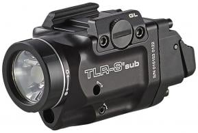 Streamlight 69411 TLR-8 Sub w/Laser Red Laser 500 Lumens, 640-660nM Wavelength, Black 141 Meters Beam Distance, Fits Glock 43x - 78 Streamlight 69411 TLR-8 Sub w/Laser Red Laser 500 Lumens, 640-660nM Wavelength, Black 141 Meters Beam Distance, Fits Glock 43x - 78