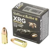 S&B XRG Defense Ammo 9mm 100gr HP  25 round box - sb9xa