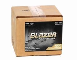 CCI Blazer Brass 9mm 115 gr Full Metal Jacket (FMJ) 1000rd Box - 5200BK1000 CCI Blazer Brass 9mm 115 gr Full Metal Jacket (FMJ) 1000rd Box - 5200BK1000