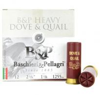 B&P Dove & Quail  12 ga Ammo  2 3/4" 1-1/8oz #6 shot 1255fps 25rd box - 12B18d6