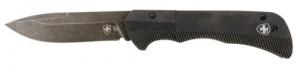 Templar Knife AAABK321 Auto Assist 3.50" Folding Tanto Part Serrated Black Oxide Stonewashed Powder Coated D2 Steel Blade/4.25" - AAABK321