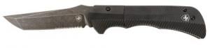 Templar Knife Auto Assist 3.50" Folding Tanto Part Serrated Black Oxide Stonewashed Powder Coated D2 Steel Blade/ 4.25" - AAABK521 Templar Knife Auto Assist 3.50" Folding Tanto Part Serrated Black Oxide Stonewashed Powder Coated D2 Steel Blade/ 4.25" - AAABK521