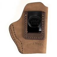 Uncle Mike's Inside Waistband Ambidextrous Leather Holster Size 1 - UM-IWB-1-BRW-A