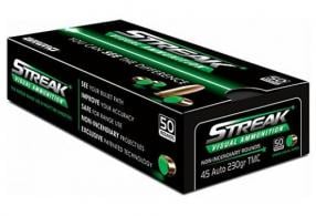 Streak .45 ACP 230gr TMC Green Tracer 50rd - 45230TMC-STRK-GRN-50 Streak .45 ACP 230gr TMC Green Tracer 50rd - 45230TMC-STRK-GRN-50