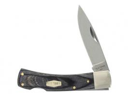Old Timer Heritage Series Bruin 50th Anniversary 2.80" Drop Point Plain D2 Steel Blade 3.70" Black Wood Laminate Handl - 1135989