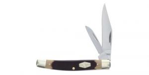 Old Timer Middleman Jack 2.50" 1.70" Folding Clip/Sheepsfoot Plain Stainless Steel Blade Black/Tan Sawcut Bone Handle Old Timer Middleman Jack 2.50" 1.70" Folding Clip/Sheepsfoot Plain Stainless Steel Blade Black/Tan Sawcut Bone Handle