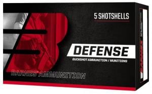 Barnes Defense Buckshot Loads 12 ga. 2.75 in. 4BK 21 Pellets 5 rd. - 32012 Barnes Defense Buckshot Loads 12 ga. 2.75 in. 4BK 21 Pellets 5 rd. - 32012
