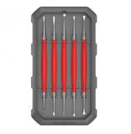 Real Avid AVAGSPS Accu-Grip Steel Picks Double Sided, Red Rubber Grips (5 Pieces)