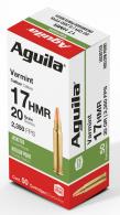 Aguila Varmint 17 HMR 20gr Jacketed Hollow Point 50rd Box - 1b222347 Aguila Varmint 17 HMR 20gr Jacketed Hollow Point 50rd Box - 1b222347