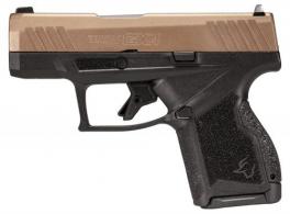 Taurus GX4 Micro-Compact 9mm 11+1 3" Satin Black DLC Steel Barrel, Midnight Bronze Cerakote Serrated Slide, Black - 1GX4M93L