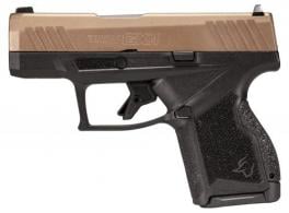 Taurus GX4 Micro-Compact 9mm 11+1 3" Satin Black DLC Steel Barrel, Midnight Bronze Cerakote Serrated Slide, Black - 1GX4M93L