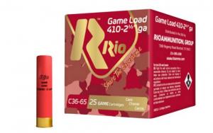 Rio Ammunition Game Load Heavy Field 410Gauge 2.50" 1/2oz 8Shot 25 Per Box/10 Case - RC368 Rio Ammunition Game Load Heavy Field 410Gauge 2.50" 1/2oz 8Shot 25 Per Box/10 Case - RC368